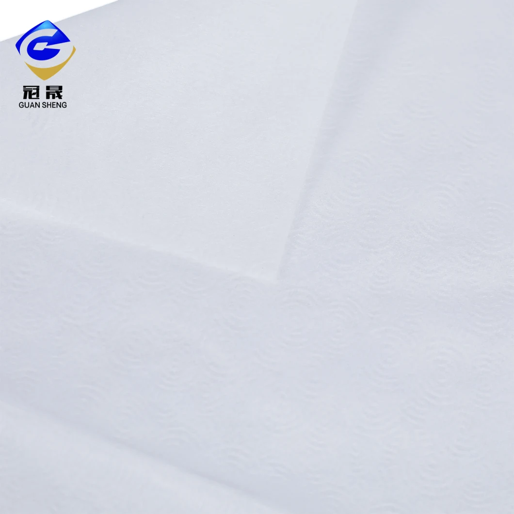 Good Price 100% 75GSM Viscose Soft White Color Pearl DOT Disposable Facial Towel Spunlace Non Woven Textile Fabric